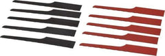 Value Collection - 10 Piece, 4" Long, Steel Reciprocating Saw Blade Set - 24 to 32 Teeth per Inch - USA Tool & Supply