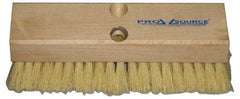 PRO-SOURCE - 2" Bristle Length, Polypropylene Scrub Brush - 10" OAL, Tapered Handle, Hardwood Block - USA Tool & Supply