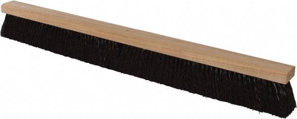 PRO-SOURCE - 36" Heavy Duty Polypropylene Push Broom - 3-1/4" Bristle Length, Wood Block, Bolt-On Handle Connection, Handle Sold Separately - USA Tool & Supply