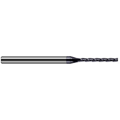 Harvey Tool - Square End Mills; Mill Diameter (mm): 1.00 ; Mill Diameter (Decimal Inch): 0.0390 ; Length of Cut (Decimal Inch): 0.4000 ; Material: Solid Carbide ; Finish/Coating: AlTiN ; Shank Diameter (Inch): 1/8 - Exact Industrial Supply
