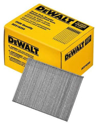 DeWALT - 16 Gauge 2-1/2" Long Finishing Nails for Power Nailers - Grade 2 Steel, Galvanized Finish, Straight Stick Collation - USA Tool & Supply