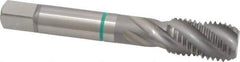 Guhring - M16x2.00 Metric Coarse 4 Flute 6H Modified Bottoming Spiral Flute Tap - Cobalt, Bright Finish, 3-13/16" OAL, Right Hand Flute, Right Hand Thread, Series 3918 - USA Tool & Supply