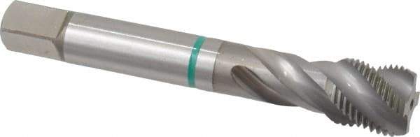 Guhring - 5/8-18 UNF 4 Flute 2B Modified Bottoming Spiral Flute Tap - Cobalt, Bright Finish, 3-13/16" OAL, Right Hand Flute, Right Hand Thread, Series 3920 - USA Tool & Supply