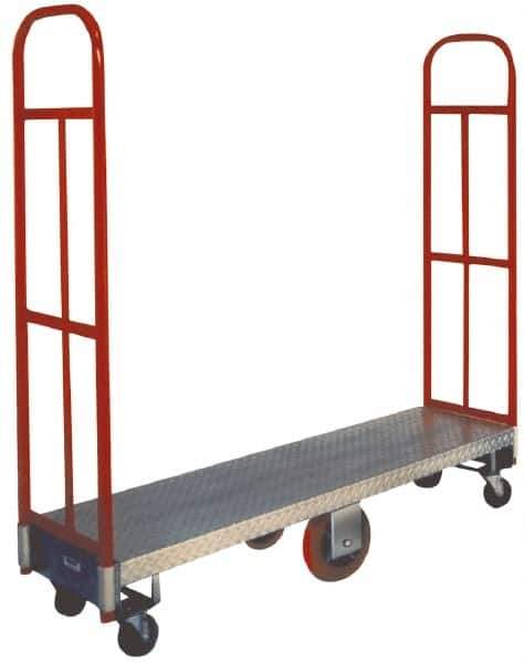 Win-Holt - 1,850 Lb Capacity Steel Warehouse Truck - Steel Diamond Embossed Deck, 16" OAW - USA Tool & Supply
