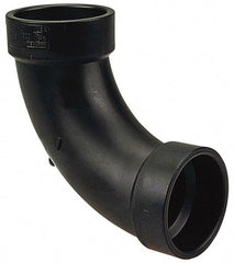 NIBCO - 3", ABS Drain, Waste & Vent Pipe 90 Long Radius Elbow - Hub x Hub - USA Tool & Supply