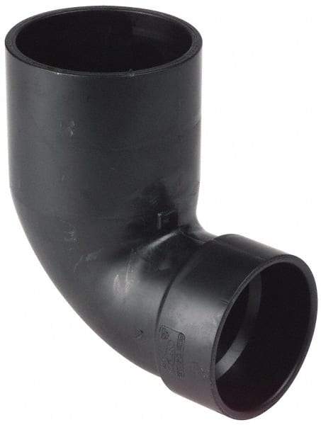 NIBCO - 4 x 3", ABS Drain, Waste & Vent Pipe 90 Street Elbow - Spig x Hub - USA Tool & Supply
