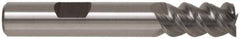 Hertel - 5/8" Diam, 1-5/8" LOC, 3 Flute Powdered Metal Roughing & Finishing Square End Mill - Uncoated, 3-3/4" OAL, 5/8" Shank Diam, Weldon Shank, 60° Helix, Centercutting - USA Tool & Supply