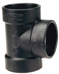 NIBCO - 3 x 3 x 2", ABS Drain, Waste & Vent Pipe Vent Tee - Hub x Hub x Hub - USA Tool & Supply