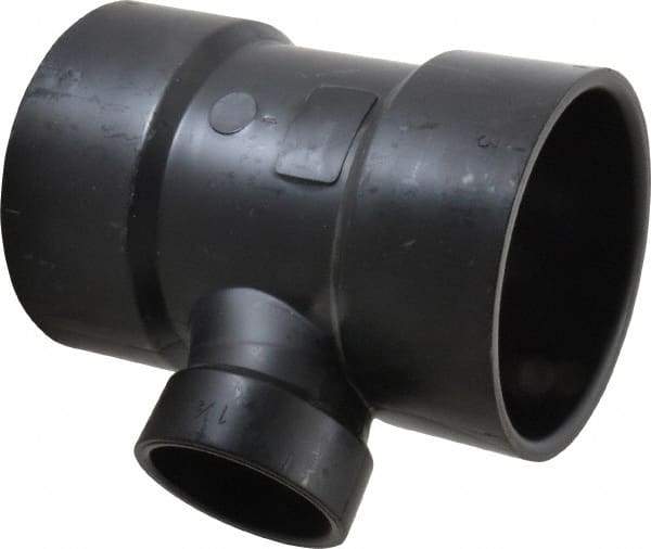 NIBCO - 3 x 3 x 1-1/2", ABS Drain, Waste & Vent Pipe Sanitary Tee - Hub x Hub x Hub - USA Tool & Supply