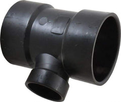 NIBCO - 3 x 3 x 1-1/2", ABS Drain, Waste & Vent Pipe Sanitary Tee - Hub x Hub x Hub - USA Tool & Supply