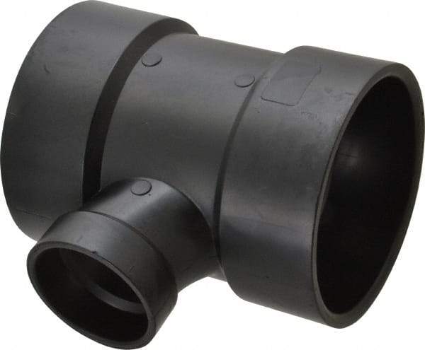 NIBCO - 4 x 4 x 2", ABS Drain, Waste & Vent Pipe Sanitary Tee - Hub x Hub x Hub - USA Tool & Supply