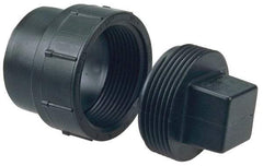 NIBCO - 6", ABS Drain, Waste & Vent Pipe Cleanout Adapter - Spig x CO with Plug - USA Tool & Supply