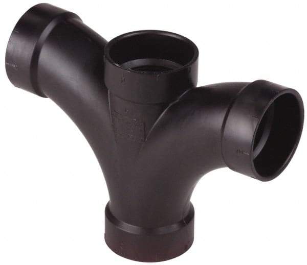 NIBCO - 3", ABS Drain, Waste & Vent Pipe Double Fixture Tee - All Hub - USA Tool & Supply