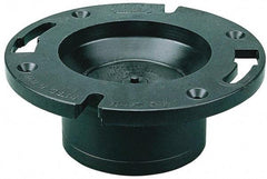 NIBCO - 4" Pipe, 5-3/8" OD, ABS Closet Flange with Knockout Test Plug - 180° Max Working Temp, Hub End Connections - USA Tool & Supply