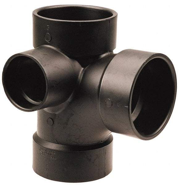 NIBCO - 3 x 3 x 3 x 2", ABS Drain, Waste & Vent Pipe - All Hub - USA Tool & Supply