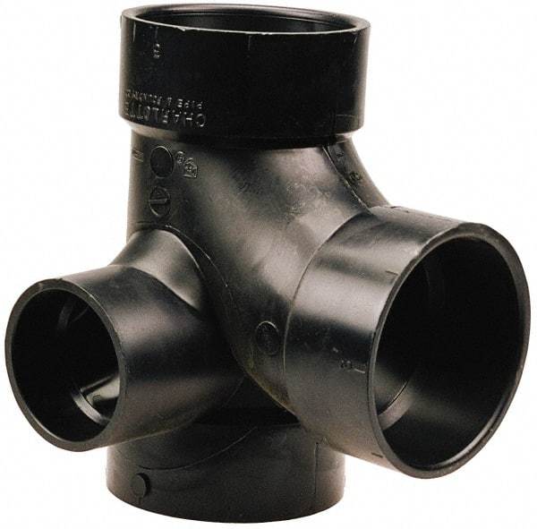 NIBCO - 3 x 3 x 3 x 1-1/2", ABS Drain, Waste & Vent Pipe - All Hub - USA Tool & Supply