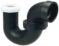 NIBCO - 1-1/4", ABS Drain, Waste & Vent Pipe P Trap with Union - Hub x SJ - USA Tool & Supply