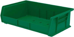 Akro-Mils - 60 Lb. Load Capacity, 10-7/8" Deep, Green Polymer Hopper Stacking Bin - 5" High x 16-1/2" Wide x 10-7/8" Long - USA Tool & Supply