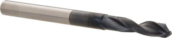 Accupro - 11/64" 140° Solid Carbide Jobber Drill - AlTiN Finish, Right Hand Cut, Spiral Flute, Straight Shank, 2-1/2" OAL, Notched Point - USA Tool & Supply