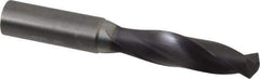 Accupro - 13mm 140° Solid Carbide Jobber Drill - AlTiN Finish, Right Hand Cut, Spiral Flute, Straight Shank, 100mm OAL, Notched Point - USA Tool & Supply