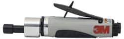 3M - 1/4" Collet, Straight Handle, Air Straight Die Grinder - 8,000 RPM, Directional Exhaust, 35 CFM, 1 hp, 90 psi, 1/4 NPT Inlet - USA Tool & Supply