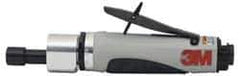 3M - 1/4" Collet, Straight Handle, Air Straight Die Grinder - 8,000 RPM, Directional Exhaust, 35 CFM, 1 hp, 90 psi, 1/4 NPT Inlet - USA Tool & Supply