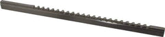 Value Collection - 6mm Keyway Width, Style C-1, Keyway Broach - High Speed Steel, Bright Finish, 3/8" Broach Body Width, 25/64" to 2-1/2" LOC, 11-3/4" OAL - USA Tool & Supply