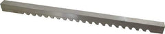 Value Collection - 16mm Keyway Width, Style E-1, Keyway Broach - High Speed Steel, Bright Finish, 3/4" Broach Body Width, 1" to 6" LOC, 15-1/2" OAL - USA Tool & Supply