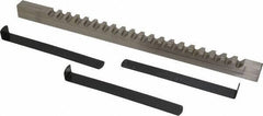 Value Collection - 18mm Keyway Width, Style E-1, Keyway Broach - High Speed Steel, Bright Finish, 3/4" Broach Body Width, 1" to 6" LOC, 15-1/2" OAL - USA Tool & Supply