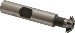 Value Collection - 1/2" Diam x 1/8" Width of Cut, 45° Included Angle, Shank Connection, Cobalt Single Angle Cutter - 3/8" Shank Diam, 2-1/8" Overall Length, Right Hand Cut, Uncoated - USA Tool & Supply