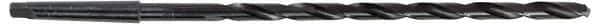 Interstate - 1-9/16", 5MT 118° Point High Speed Steel Taper Shank Drill Bit - Oxide Finish, 12" Flute Length, 18" OAL, Spiral Flute, Series 502 - USA Tool & Supply