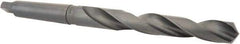 Interstate - 1-1/4", 4MT 118° Point High Speed Steel Taper Shank Drill Bit - Oxide Finish, 10" Flute Length, 15" OAL, Spiral Flute, Series 502 - USA Tool & Supply