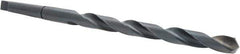 Interstate - 1-1/32", 3MT 118° Point High Speed Steel Taper Shank Drill Bit - Oxide Finish, 12" Flute Length, 18" OAL, Spiral Flute, Series 502 - USA Tool & Supply