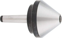 Interstate - MT3 Taper Shank, 4" Head Diam 660 Lb Capacity Live Center - 500 Max RPM, 2.76" Head Length, 4" Point Diam, 600 Lb Max Workpc, 6-1/2" OAL, Bull Nose Point - USA Tool & Supply