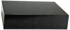 Value Collection - 12" Long x 12" Wide x 3" Thick, Granite Inspection Surface Plate - B Toolroom Grade, 0.0001" Unilateral Tolerance - USA Tool & Supply