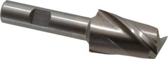Interstate - 24mm, 1-1/2" LOC, 1/2" Shank Diam, 3-1/2" OAL, 2 Flute, High Speed Steel Square End Mill - Single End, Uncoated, Spiral Flute, Centercutting, Right Hand Cut, Right Hand Flute - USA Tool & Supply
