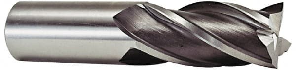 Niagara Cutter - 1-1/4", 2" LOC, 1-1/4" Shank Diam, 4-1/2" OAL, 6 Flute, Cobalt Square End Mill - USA Tool & Supply