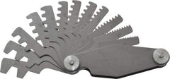 Value Collection - 12 Leaf, 2 to 20mm Pitch Range, Screw Pitch Gage - 30° Thread Angle - USA Tool & Supply
