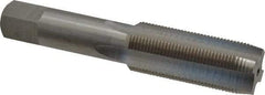 Interstate - M22x1.50 Metric Fine 4 Flute Bright Finish High Speed Steel Straight Flute Standard Hand Tap - Plug, Right Hand Thread, 4-11/16" OAL, D6 Limit, Oversize - Exact Industrial Supply