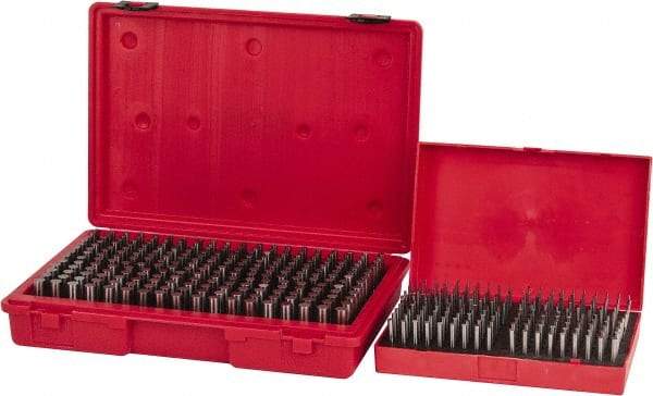 Value Collection - 440 Piece, 0.061 to 0.5 Inch Diameter Plug & Pin Gage Set - Minus 0.0002 Inch Tolerance, Class ZZ - USA Tool & Supply