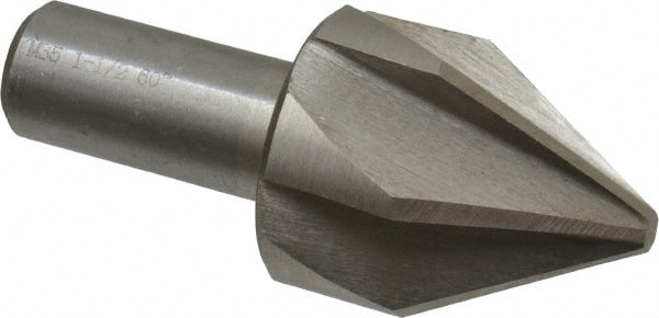 Interstate - 1-1/2" Head Diam, 3/4" Shank Diam, 6 Flute 60° Cobalt Countersink - USA Tool & Supply