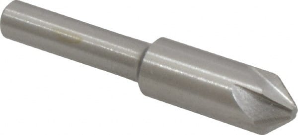 Interstate - 3/8" Head Diam, 1/4" Shank Diam, 6 Flute 82° Cobalt Countersink - USA Tool & Supply