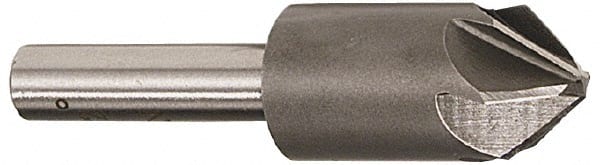 Interstate - 3/4" Head Diam, 1/2" Shank Diam, 6 Flute 60° Cobalt Countersink - USA Tool & Supply
