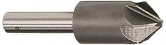Interstate - 1" Head Diam, 1/2" Shank Diam, 6 Flute 60° Cobalt Countersink - USA Tool & Supply