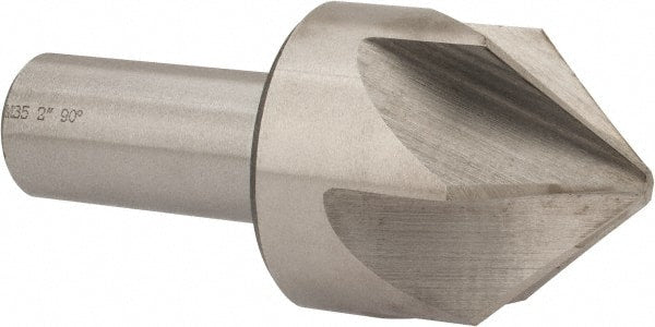 Interstate - 2" Head Diam, 1" Shank Diam, 6 Flute 90° Cobalt Countersink - USA Tool & Supply