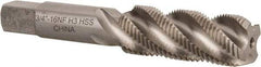 Interstate - 3/4-16 UNF 4 Flute 3B Bottoming Spiral Flute Tap - High Speed Steel, Bright Finish, 4-1/4" OAL, Right Hand Flute, Right Hand Thread, H3 - USA Tool & Supply