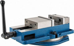 Interstate - 6" Jaw Width, 7-1/2" Jaw Opening Capacity, Horizontal Swivel Machine Vise - Manual Operation, 6,600 Lb Capacity, 1 Station, 16-3/4" Long x 4-3/8" High x 1-1/2" Deep, 1-1/2" Jaw Height - USA Tool & Supply