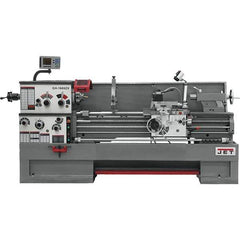 Jet - 16" Swing, 60" Between Centers, 230 Volt, Triple Phase Engine Lathe - 7MT Taper, 7-1/2 hp, 25 to 1,800 RPM, 3-1/8" Bore Diam, 40" Deep x 48" High x 116-1/2" Long - USA Tool & Supply