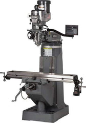 Bridgeport - 9" Table Width x 49" Table Length, Variable Speed Pulley Control, 3 Phase Knee Milling Machine - R8 Spindle Taper, 2 hp - USA Tool & Supply