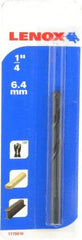 Lenox - 1/4" Pin Diam, 3-1/4" Long High Speed Steel Pilot Drill - 1-1/4 to 6" Tool Diam Compatibility, Compatible with Hole Cutters - USA Tool & Supply